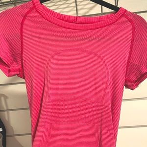 Pink Lululemon Short Sleeve Shirt